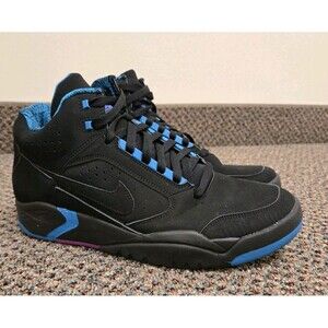 Nike Air Flight Lite Mid Black Cyber Teal (Men's 10) DQ7687-002 **Pre-Owned**